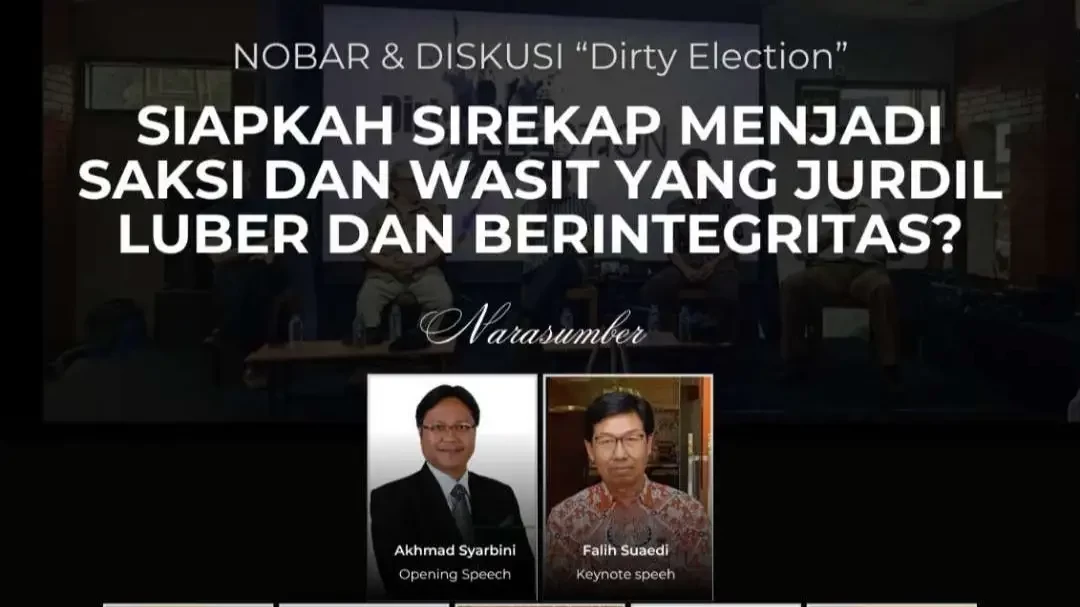 Potret poster nonton bareng dan diskusi film "Dirty Election", yang batal dilaksanakan oleh FISIP Universitas Airlangga. (Foto: Istimewa)