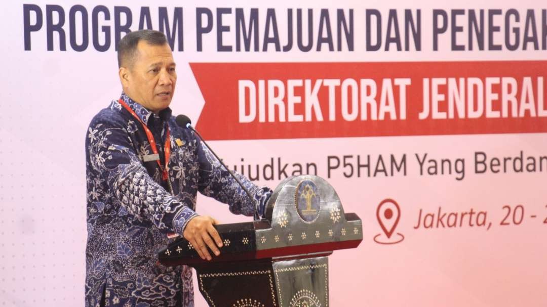 Direktur Jenderal HAM, Dhahana Putra, menyoroti maraknya kasus perselingkuhan yang belakangan kerap ramai dibincangkan di media sosial. (Foto: Kemenkumham Jatim)