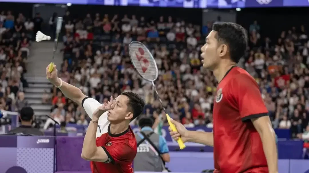 Ganda putra Indonesia Fajar Alfian/Muhammad Rian Ardianto memastikan tempat di babak utama atau perempat final Olimpiade Paris 2024. (Foto: PBSI)