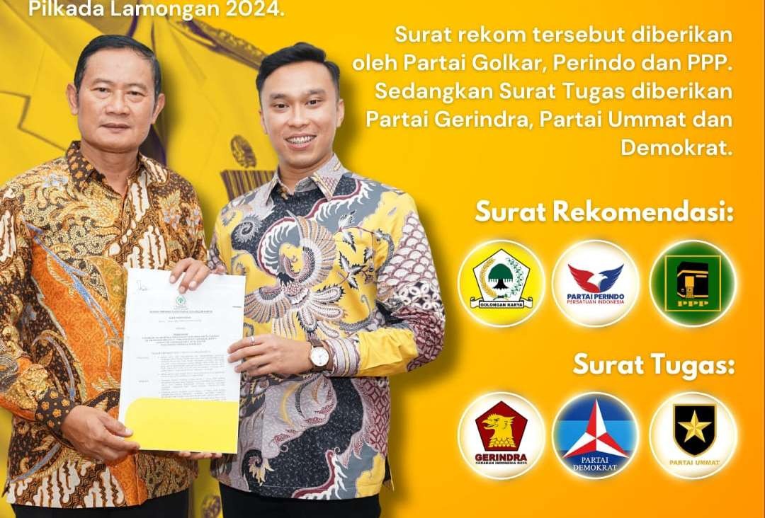 Pasangan Yuhronur Efendi-Dirham Akbar Aksara dengan rekomendasi dari Partai Golkar. (Foto: Istimewa)