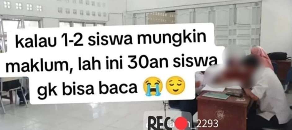 Video viral tentang siswa tak bisa baca. Faktanya, siswa tersebut merupakan anak berkebutuhan khusus atau ABK. (Foto: Instagram)