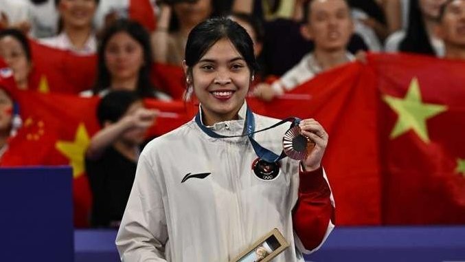 Gregoria Mariska Tunjung, tunggal putri bulu tangkis Indonesia mempersembahkan medali perunggu di Olimpiade Paris 2024. (Foto: Dokumentasi PBSI)