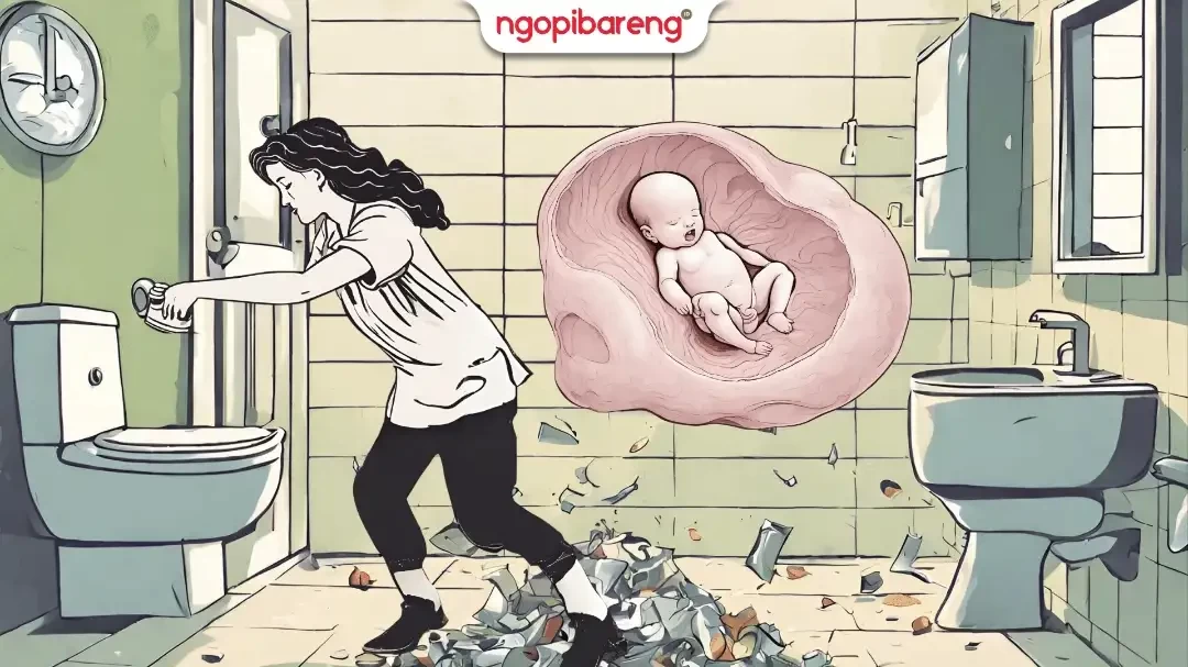 Bayi meninggal usai dilahirkan ibunya di sebuah kamar kos di Tulungagung, pada Senin 5 Agustus 2024. (Ilustrasi: Ngopibareng.id)