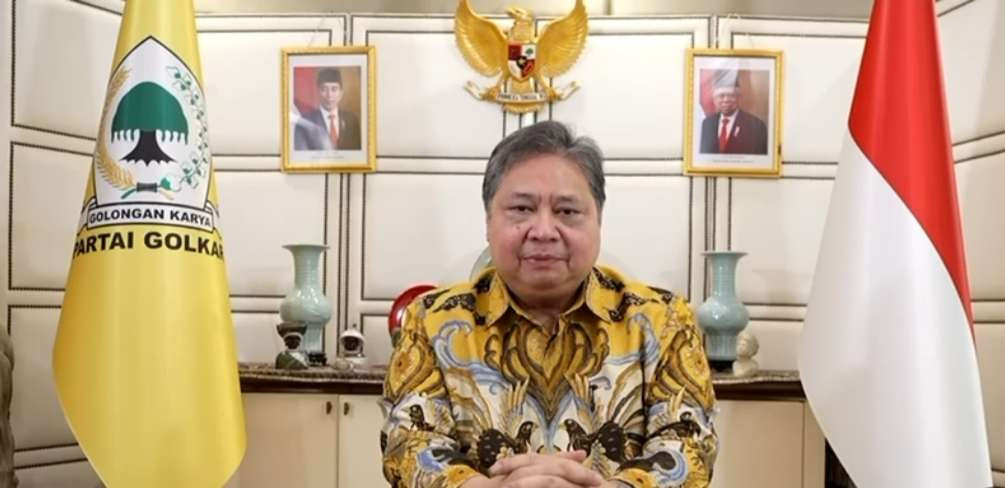 Airlangga Hartarto saat mengumumkan dirinya mundur dari jabatan Ketua Umum Partai Golkar, Minggu 11 Agustus 2024. (Foto: Instagram)