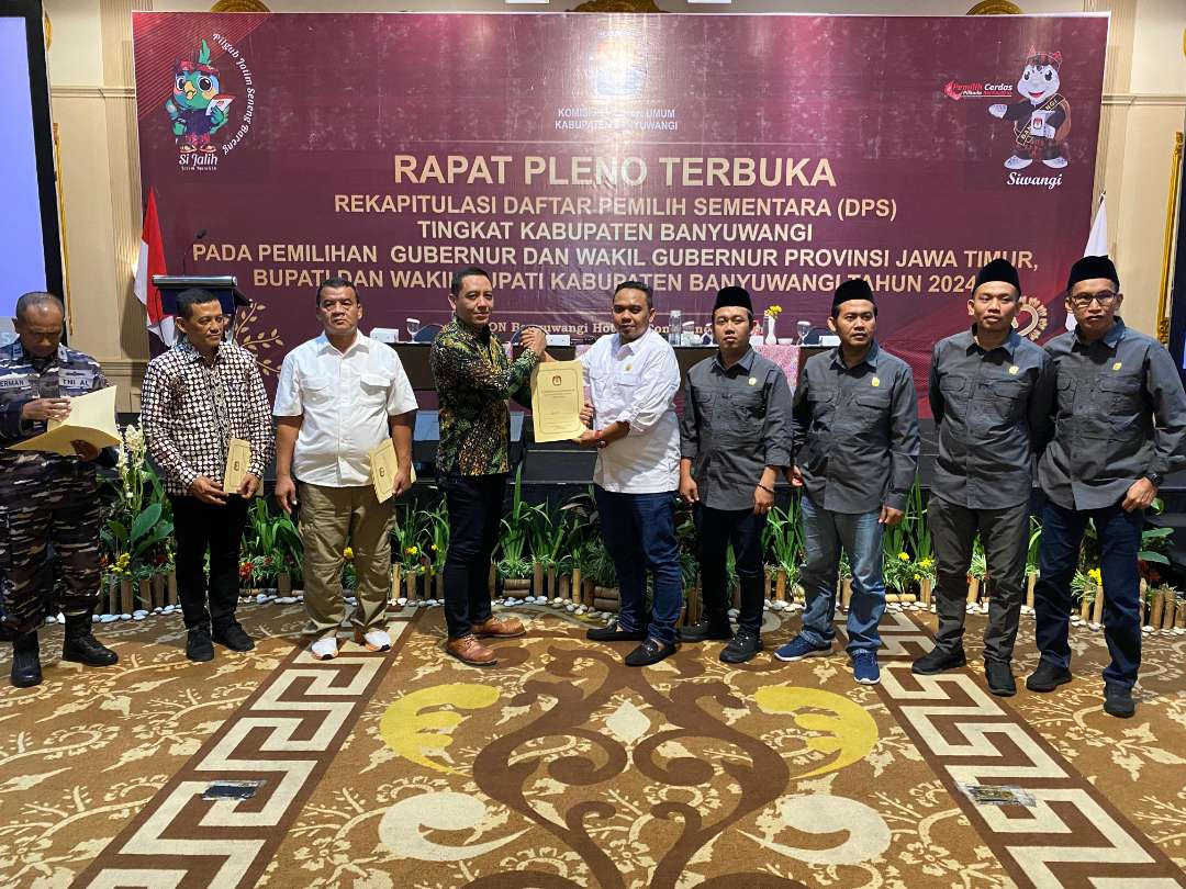 KPU Kabupaten Banyuwangi telah menetapkan daftar pemilih sementara (DPS), untuk Pilkada serentak 2024. (Foto: Istimewa)