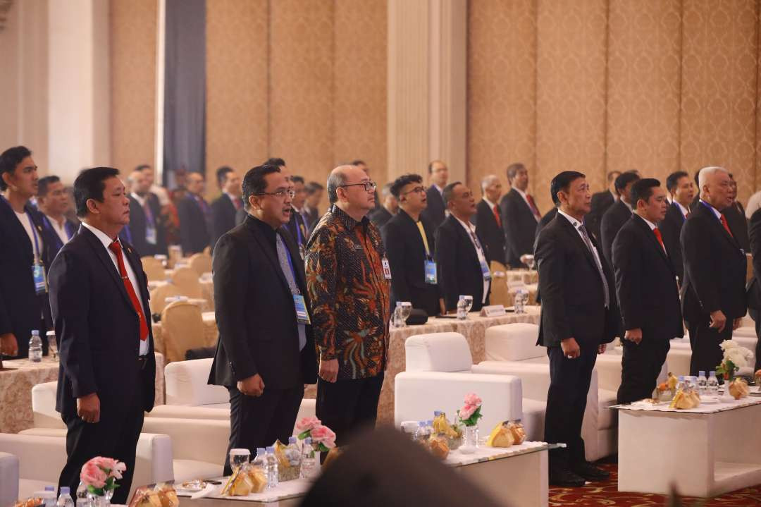 Pj Sekretaris Daerah Provinsi Jawa Timur Bobby Soemiarsono hadiri pembukaan Munas PBSI ke XXIV di Ballroom Grand Empire Palace Surabaya. (Foto: Dok Prov Jatim)