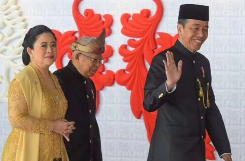 Presiden Jokowi pakai busana adat Betawi Ujang Serong di Sidang Tahunan terakhirnya, Jumat 16 Agustus 2024. (Foto: Istimewa)