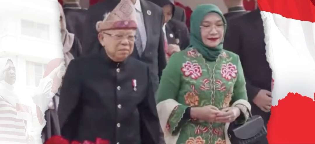 Wapres Ma'ruf Amin pakai baju adat Palembang di Sidang Tahunan, Jumat 16 Agustus 2024. (Foto: Istimewa)