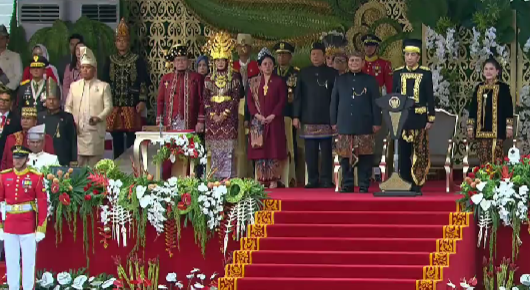 Detik-detik Proklamasi Kemerdekaan RI digelar di Istana Negara, Ibu Kota Nusantara (IKN), Kalimantan Timur, Sabtu 17 Agustus 2024. (Foto: Puspen TNI)