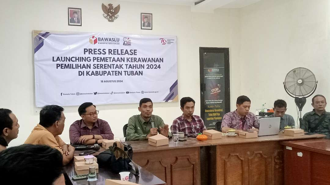 Pemetaan kerawanan pemilihan serentak Pilkada ztahun 2024 (Foto: Khoirul Huda/Ngopibareng.id)