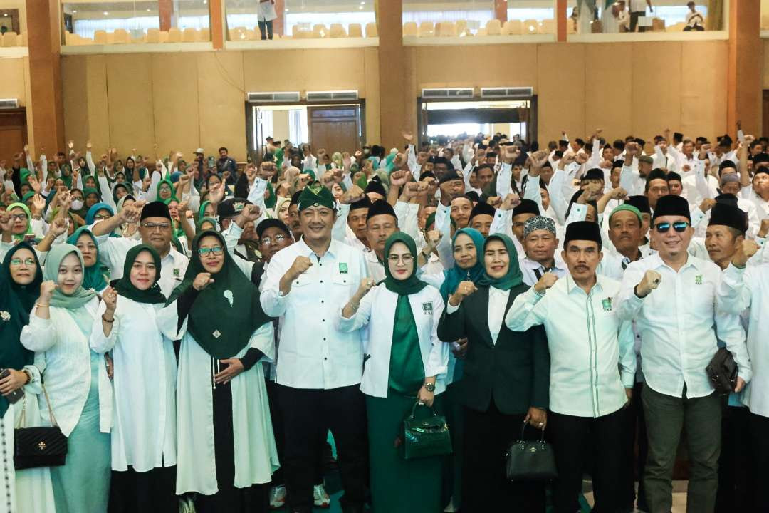 DPC PKB Kabupaten Kediri  menggelar rapat  Konsolidasi Pemenangan Pilkada 2024 di gedung IKCC Insumo Kota Kediri Minggu 18 Agustus 2024. (Foto: Fendi Lesmana/Ngopibareng.id)