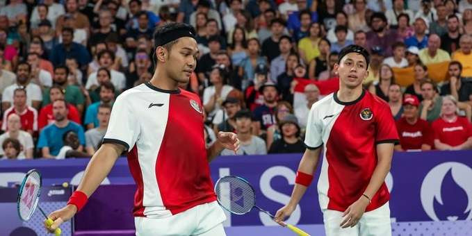 Pasangan ganda putra Indonesia Fajar Alfian-Muhammad Rian Ardianto melaju ke babak kedua Japan Open 2024. (Foto: X/@badmintonupdate)