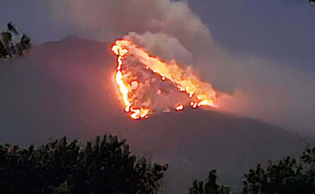 Kebakaran hutan di kawasan Gunung Merapi Ungup-ungup (Foto: Istimewa)