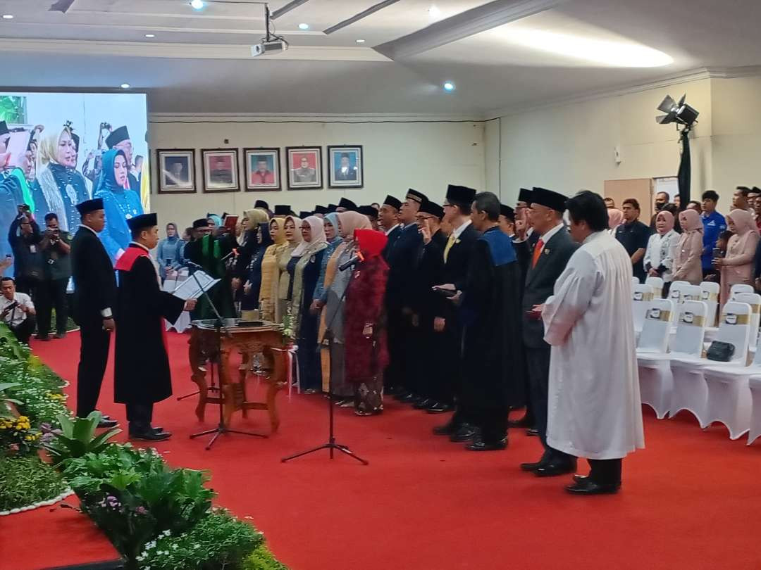 Gelar sidang rapat paripurna, 30 anggota DPRD Kota Kediri Periode 2024-2029 resmi dilantik. (Foto: Istimewa)