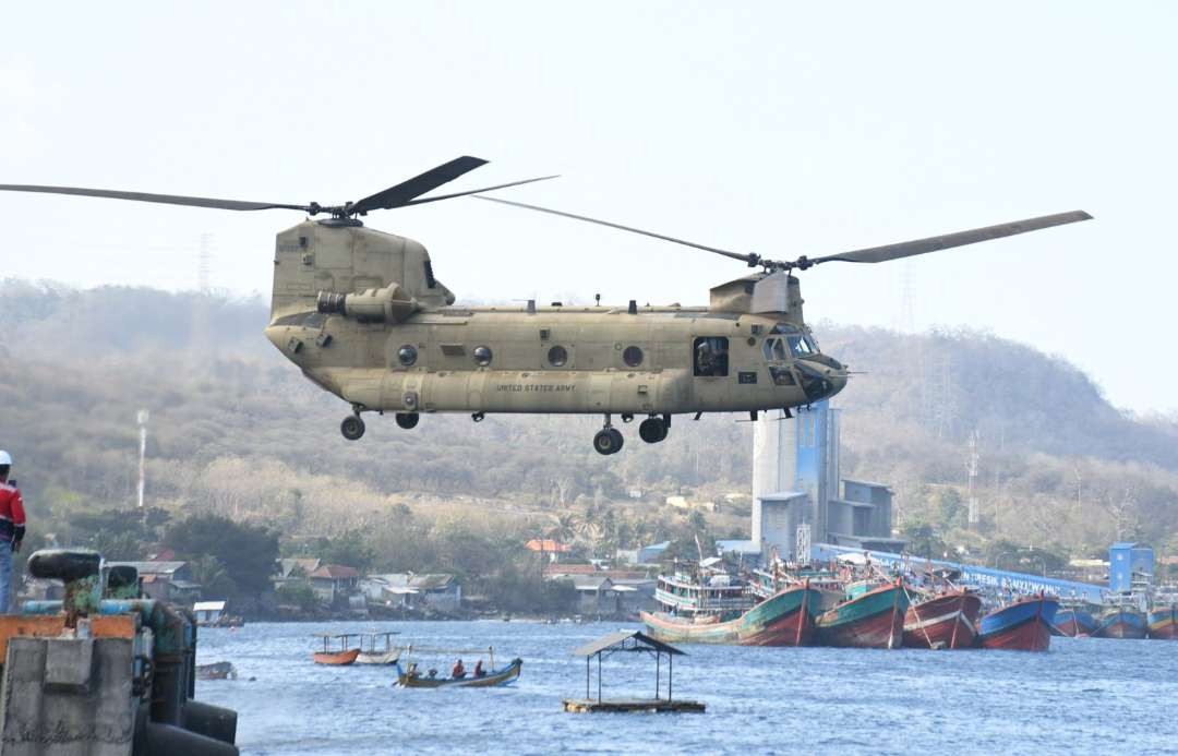 Helikopter milik Amerika Serikat turut dilibatkan dalam Latgabma SGS 2024. (Foto: Istimewa)