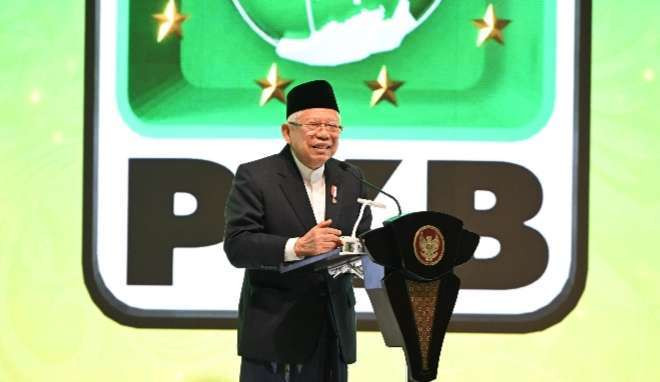 Wakil Presiden KH Ma'ruf Amin diangkat menjafi Ketua Dewan Syuro DPP PKB 2024-2029 (Foto: Setwapres)