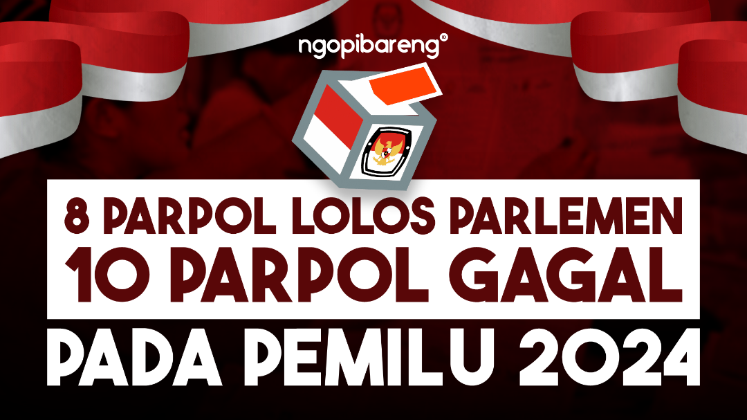 Komisi Pemilihan Umum (KPU) sudah mengumumkan secara resmi delapan Parpol lolos parlemen, 10 Parpol gagal pada Pemilu 2024. (Ilustrasi: Chandra Tri Antomo/Ngopibareng.id)