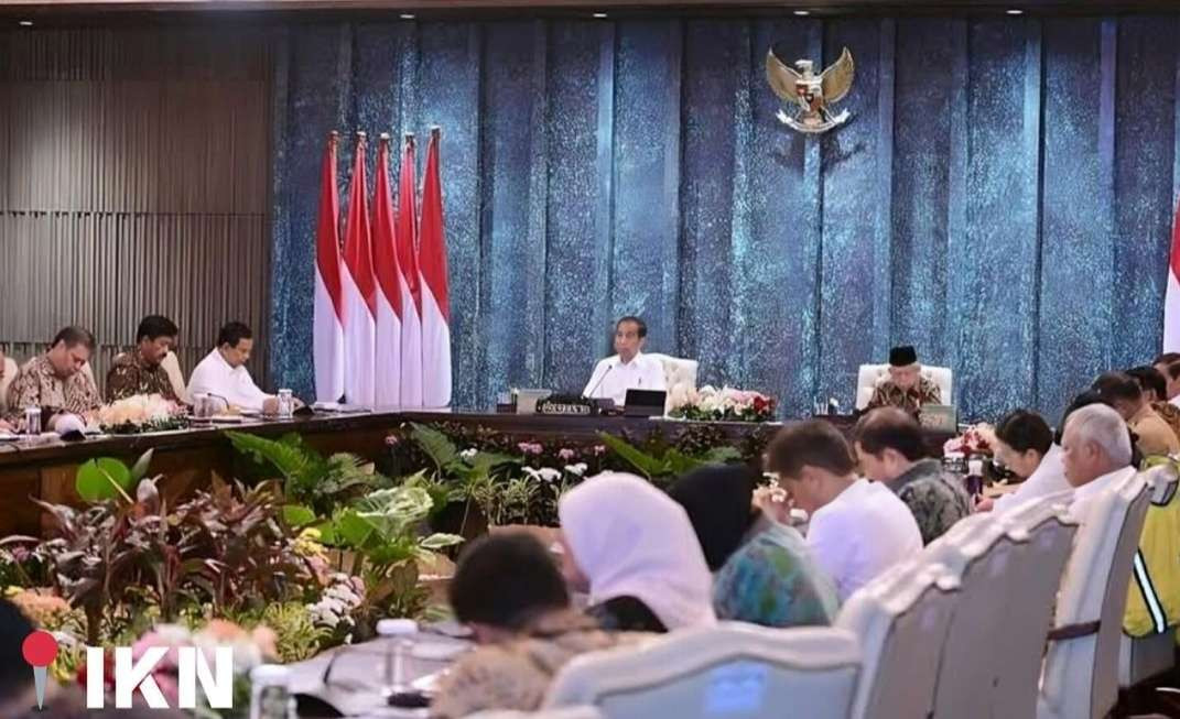 Rapat Kerja Kabinet Indonesia Maju perdana di IKN, Kalimantan Timur. (Foto: Instagram)