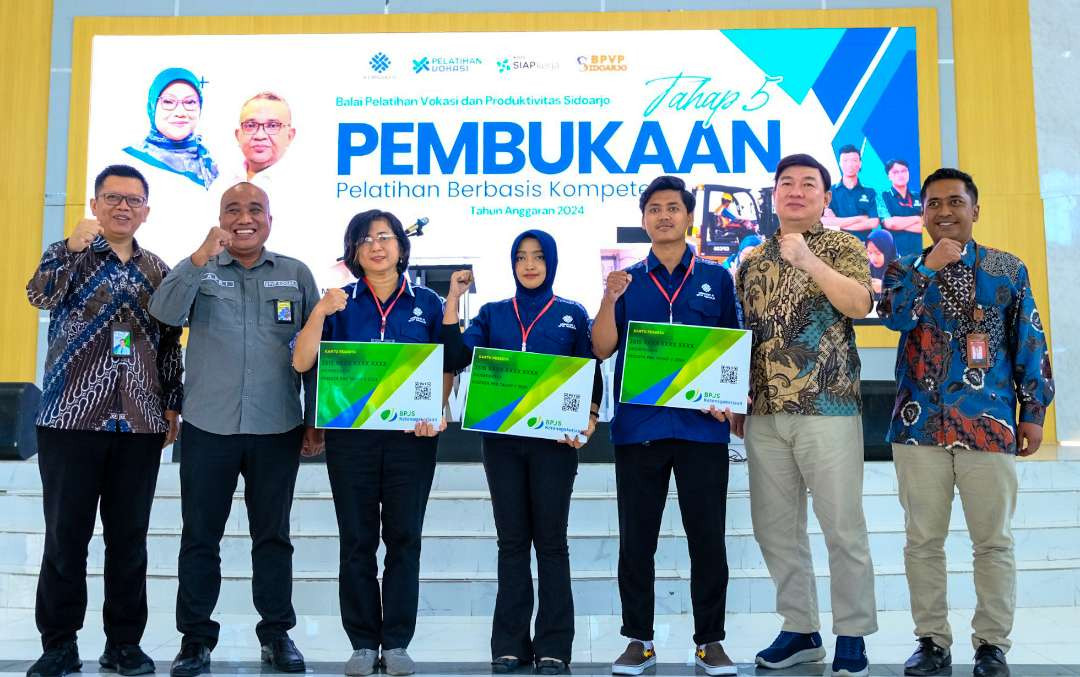 Simbolis Pembukaan Pelatihan BPVP Sidoarjo, Kamis 29 Agustus 2024. (Foto: Aini Arifin/Ngopibareng.id)