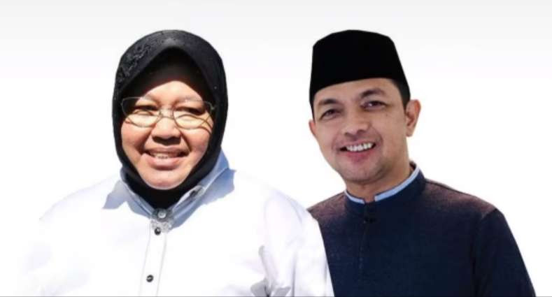 Pasangan bakal calon Gubernur dan Wakil Gubernur Jawa Timur (Jatim), Tri Rismaharini dan Gus Hans daftar ke KPU, Kamis 29 Agustus 2024 malam.