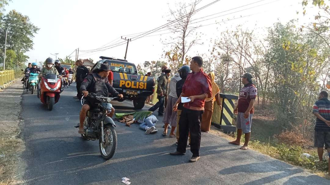 Seorang pelajar di Kabupaten Tuban tewas setelah mengalami Kecelakaan Lalu Lintas (Laka Lantas) di Jalan Desa Medalem, Kecamatan Senori, Tuban. (Foto: dok. Polres Tuban)