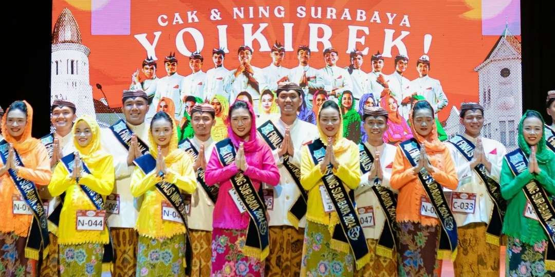 Sebanyak 15 pasangan Cak dan Ning Kota Surabaya akan berlaga di babak final, Sabtu 7 September 2024. (Foto: Instagram Disbudparpora)