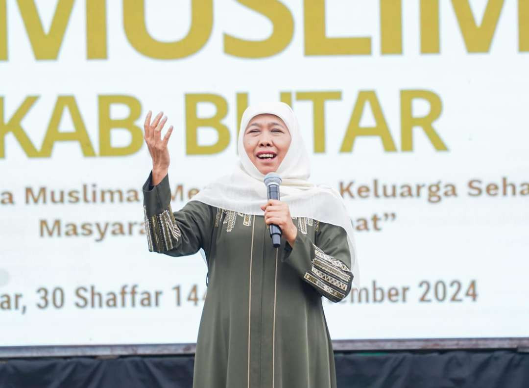 Khofifah meresmikan Graha Muslimat NU di Kabupaten Blitar, Rabu 4 September 2024. (Foto: Istimewa)