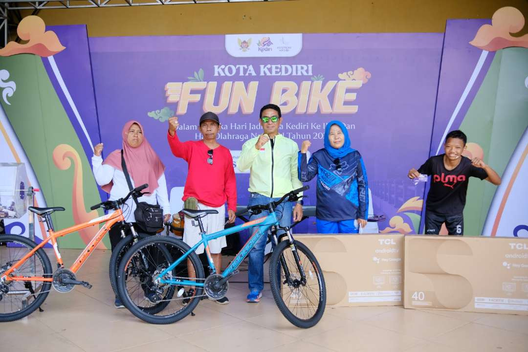 Pemerintah Kota Kediri melalui Dinas Kebudayaan, Pariwisata dan Olahraga Kota Kediri kembali menghadirkan funbike dalam rangka peringatan Hari Jadi ke-1145  Foto: istimewa)