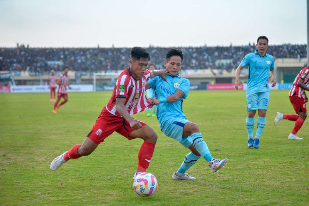 Pertandingan Persela Lamongan melawan Deltras FC di Kompetisi Liga 2 (dok. Humas Persela)