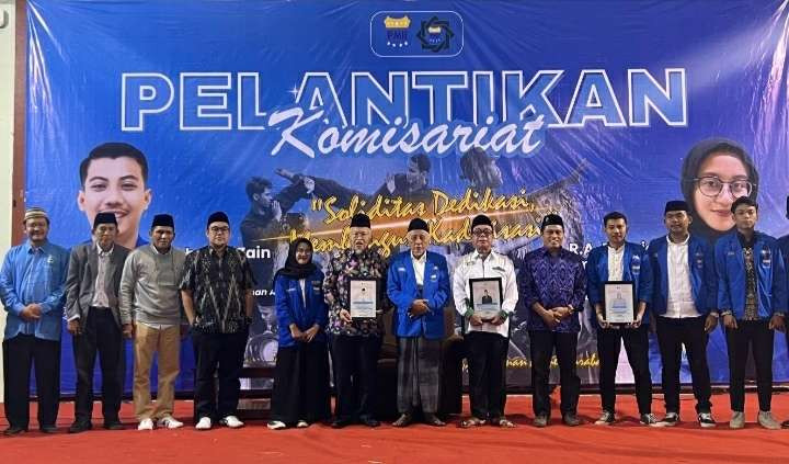 Pelantikan PMII Komisariat UINSA di Hall Auditorium UIN Sunan Ampel Surabaya, Kamis (5 September 2024) malam. (Foto: dok/ngopibareng.id) 