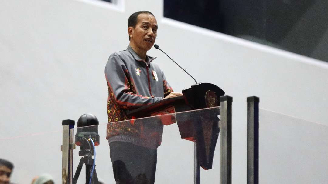 Presiden Joko Widodo membuka gelaran PON XXI 2024 Aceh-Sumut di Stadion Harapan Bangsa, Banda Aceh, Senin 9 September 2024 malam. (Foto: Istimewa)