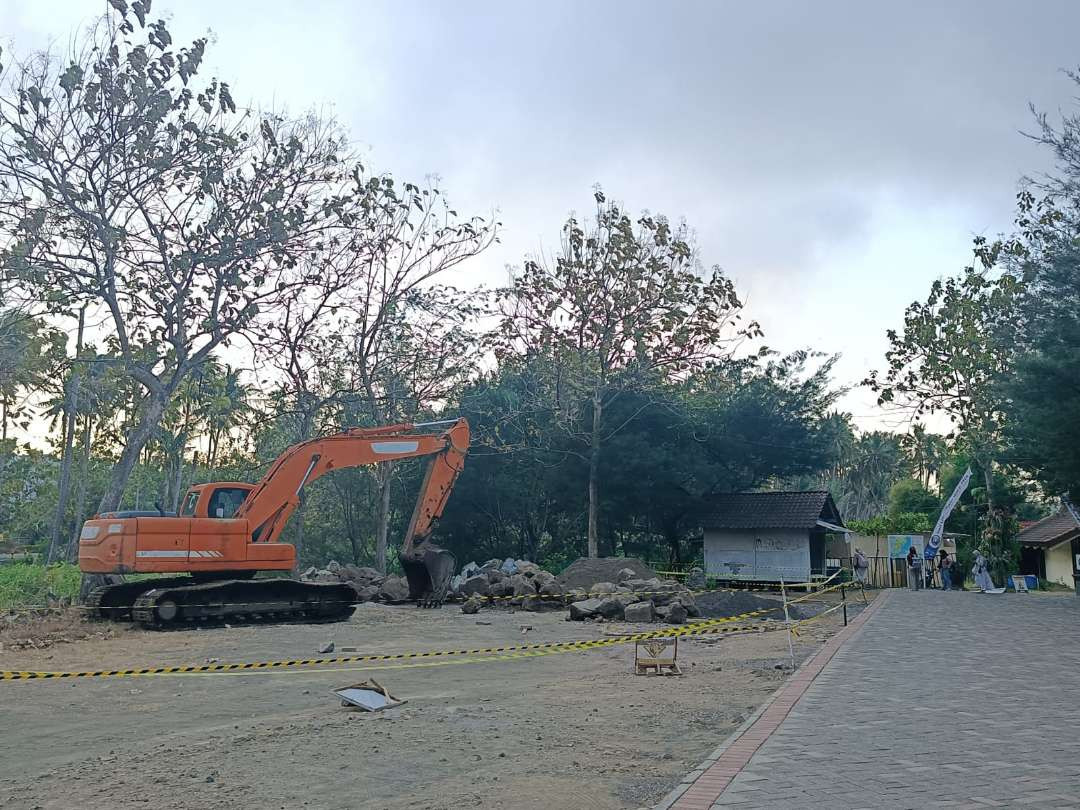 Proses pembangunan dermaga dan breakwater di muara sungai sisi utara GWD sudah dilakukan (Foto: Istimewa)