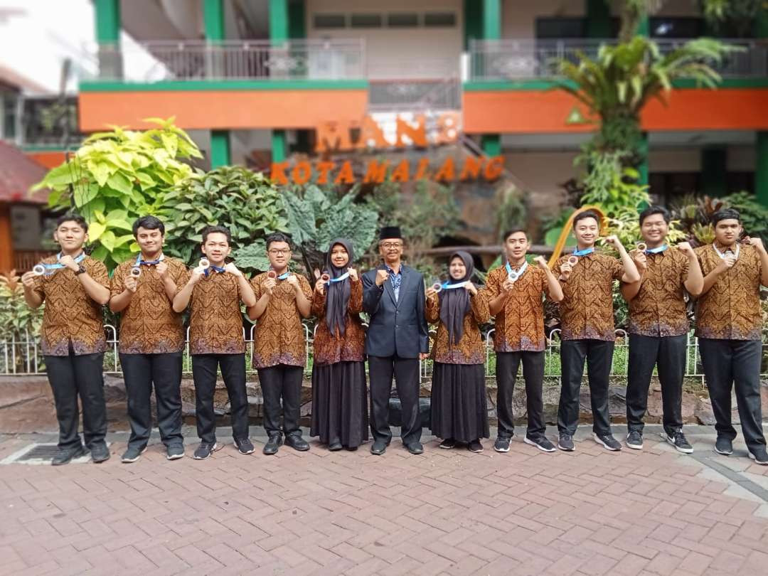 Olimpiade Sains Nasional (OSN) 2024 mencatat sejarah tersendiri bagi Madrasah Aliyah Negeri (MAN) 2 Kota Malang. (Foto: Kemenag)