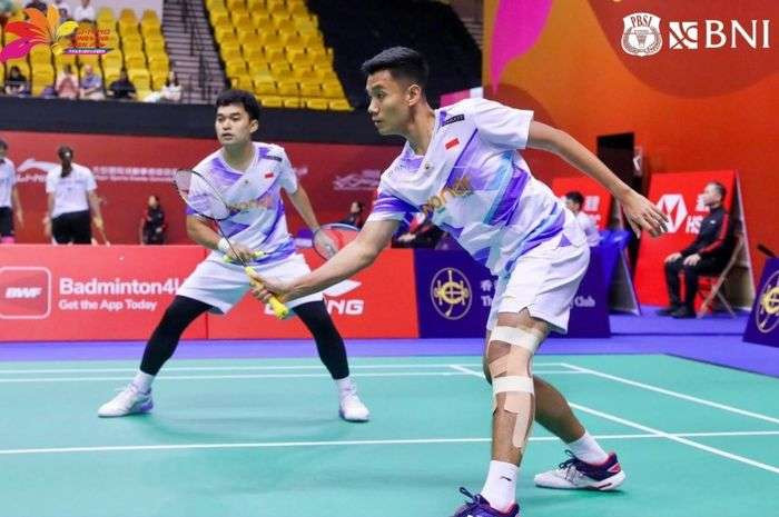 Leo Rolly Carnando/Bagas Maulana lolos ke perempat final Hong Kong Open 2024 usai pertarungan sengit melawan tuan rumah. (Foto: PBSI)