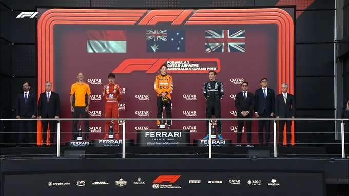 Juara F1 Azerbaijan di Sirkuit Baku, Minggu 15 September 2024. (Foto: X)