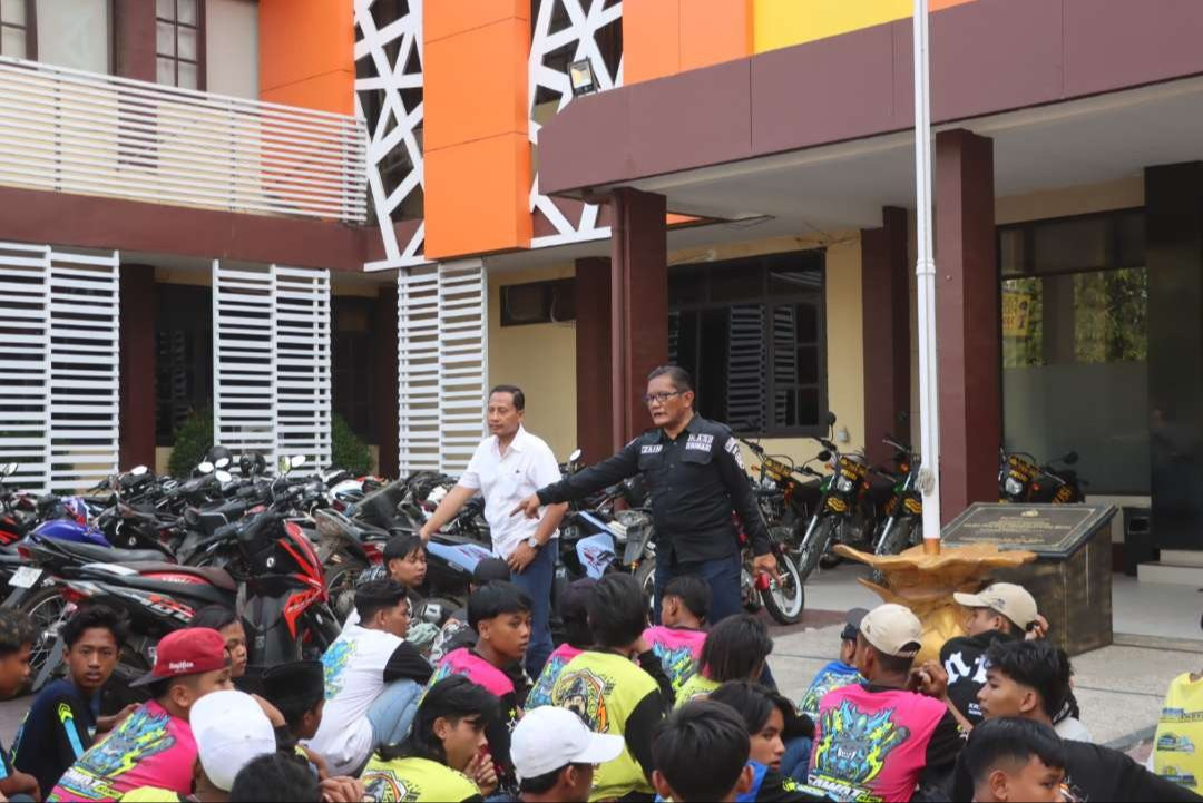 Sebanyak 50 pemotor diamankan di Mapolres Probolinggo Kota. (Foto: Humas Polres Probolinggo Kota)