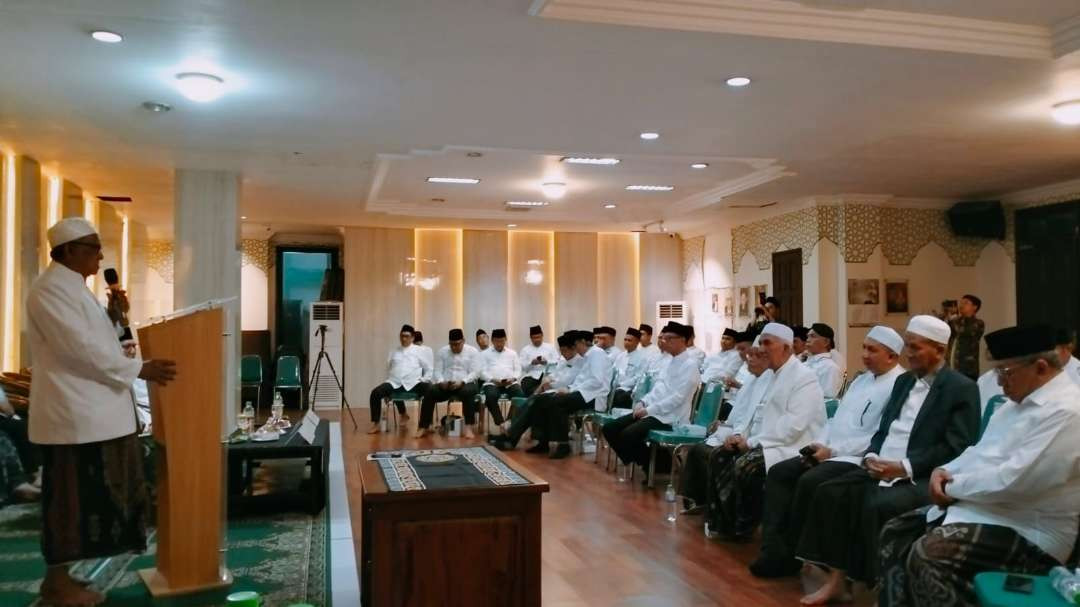 Acara Ta'aruf PWNU Jatim 2024-2029 di Gedung PWNU Jatim, Surabaya, Selasa 17 September 2024. (Foto:adi/ngopibareng.id) 