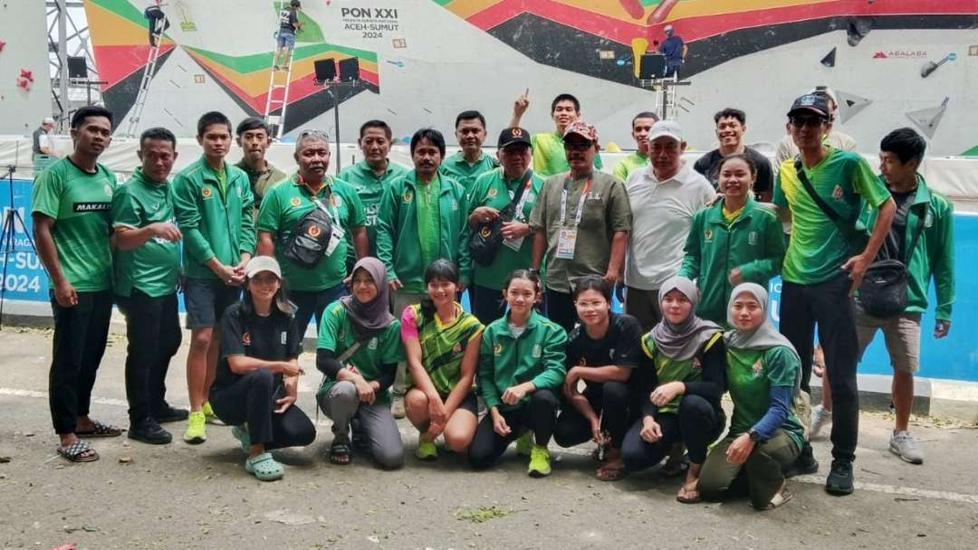 Panjat Tebing Jatim berhasil tampil sebagai juara umum PON XXI 2024 Aceh-Sumut dengan tujuh emas, lima perak, dua perunggu. (Foto: Fariz Yarbo/Ngopibareng.id)