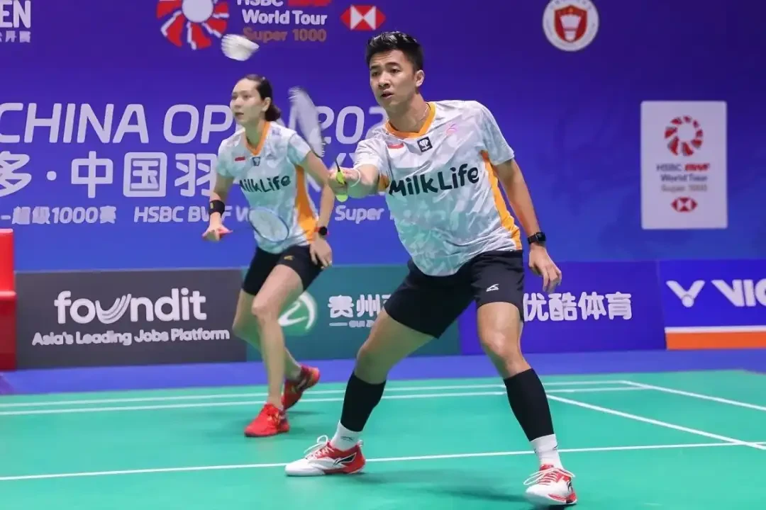 Ganda campuran Indonesia Dejan Ferdinansyah/Gloria Emanuelle Widjaja melaju ke semifinal China Open 2024 usai mengalahkan wakil Malaysia. (Foto: PBSI)