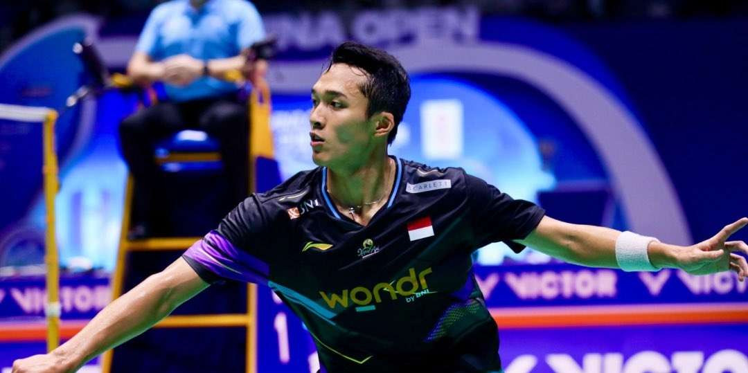 Tunggal putra Jonatan Christie gagal melaju ke final China Open, seperti wakil Indonesia lainnya. (Foto: X INABadminton)