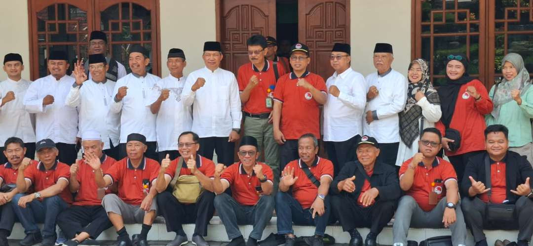 Silaturahmi Lembaga Keagamaan FKUB Sukoanyar Jateng ke Ponpes Wali Barokah Kediri. (Foto: Fendi Lesmana/Ngopibareng.id)