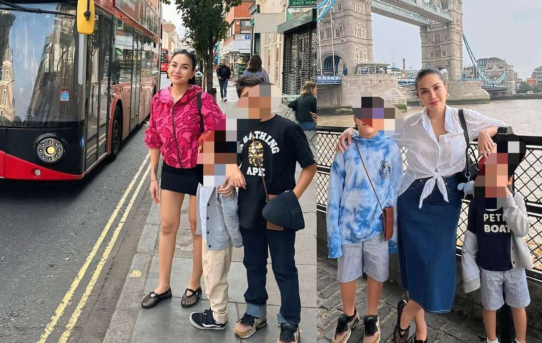 Nikita Mirzani pamer foto liburan ke London bersama dua anak laki-lakinya. (Foto: Instagram @nikitamirzanimawardi_71)