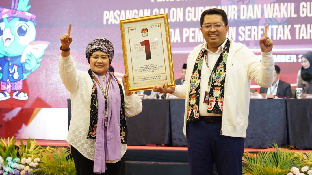 Paslon Gubernur dan Wagub Jatim, Luluk Nur Hamidah-Lukmanul Khakim. (Foto: Istimewa)