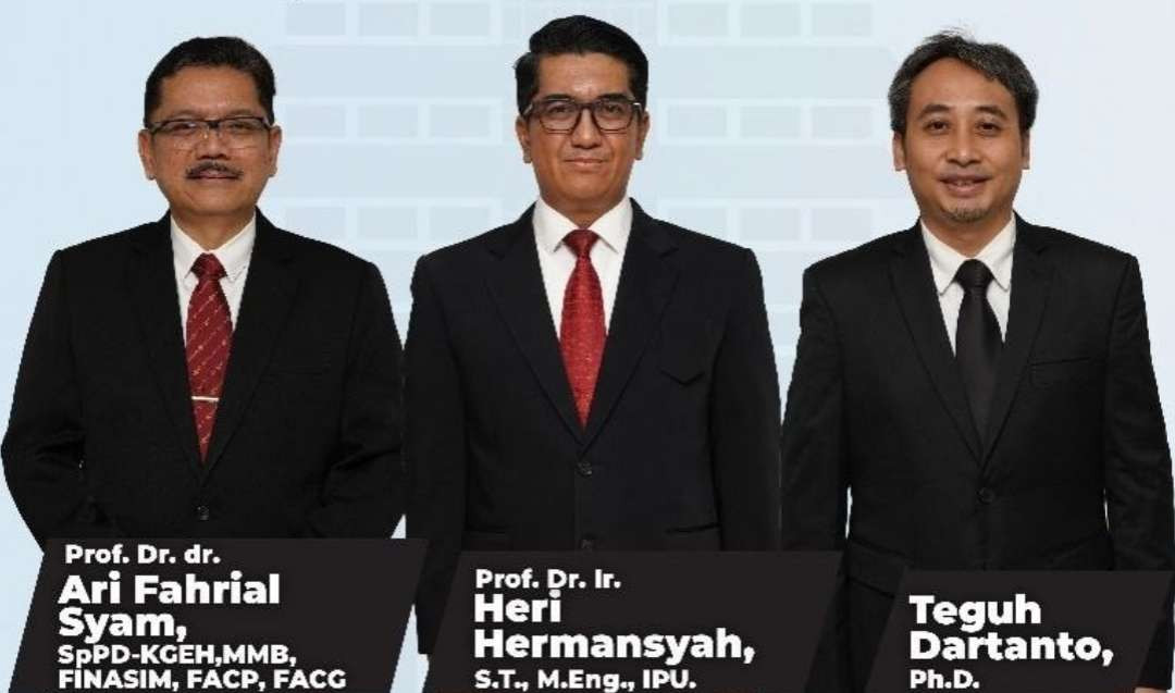 Prof Heri Hermansyah (tengah) terpilih sebagai rektor Universitas Indonesia (UI) periode 2024-2029. (Foto: Instagram UI)