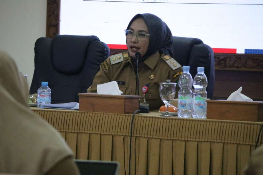 Wakil Bupati Blora, Tri Yuli Setyowati, resmi menjabat sebagai Pelaksana Tugas (Plt) Bupati Blora menggantikan sementara Arief Rohman. (Foto: Ahmad Sampurno/Ngopibareng.id)