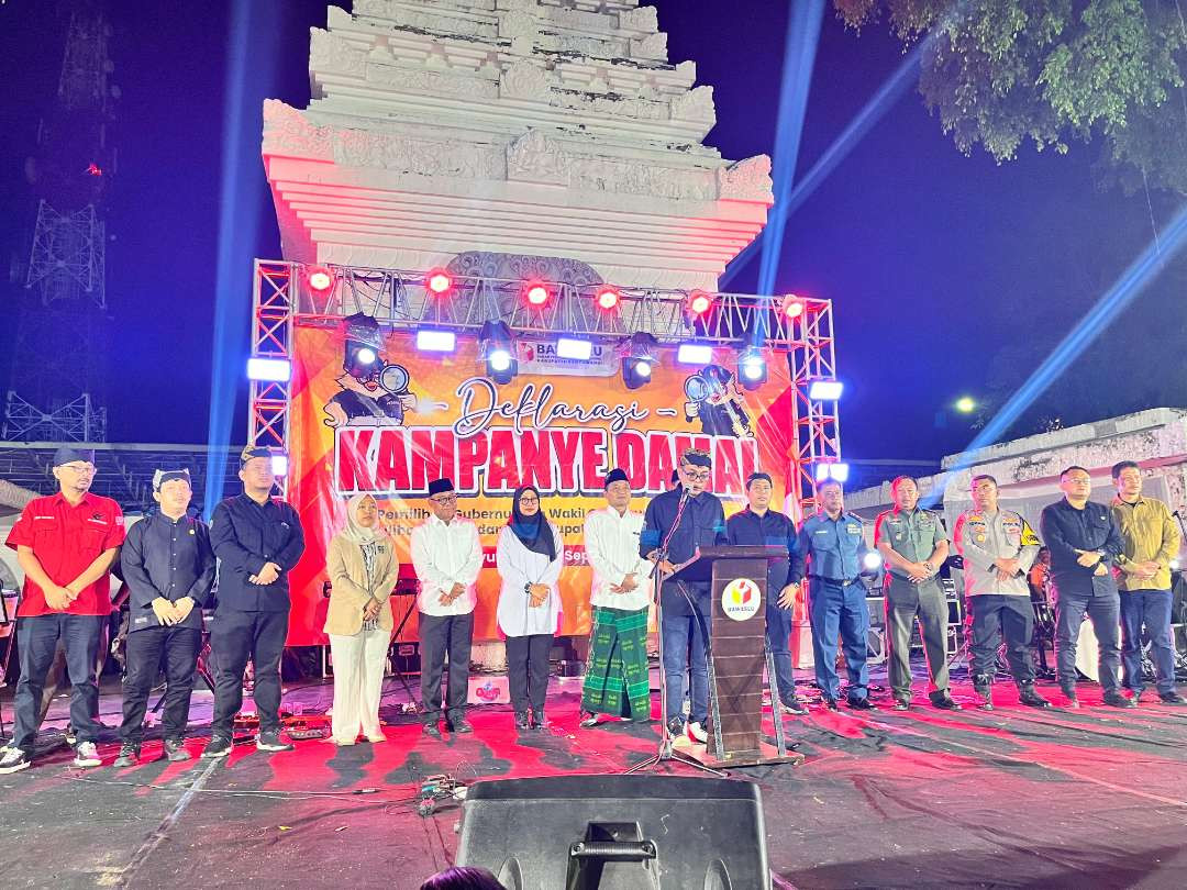 Deklarasi Kampanye Damai 2024 di Taman Blambangan Banyuwangi (Foto: istimewa)