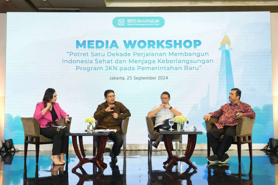 Direktur Utama BPJS Kesehatan Ghufron Mukti menjadi narasumber dalam Media Workshop (foto: Istimewa)