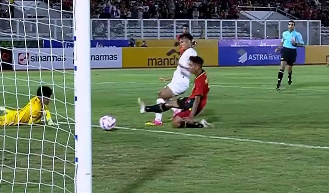 Timnas Indonesia vs Timor Leste U-20 Laga Grup F Kualifikasi Piala Asia U-20 skor 3-1, Jumat 27 September 2024. (Foto: Tangkapan layar)