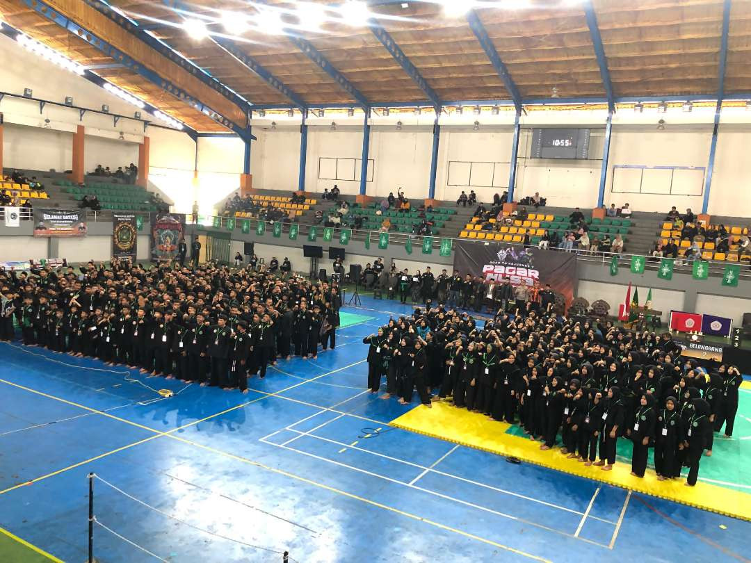 Pagar Nusa Championship (PNC) Garut yang digelar di Sport Hall Garut, Desa Jayaraga, Kecamatan Tarogong Kidul, Garut Jawa Barat. (Foto-foto:pagar nusa for ngopibareng.id) 