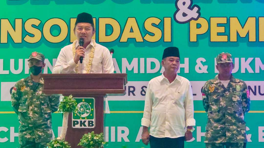 Pasangan calon Bupati dan Wakil Bupati Sidoarjo, Mas Iin dan Abah Edy. (Foto: Aini Arifin/Ngopibareng.id)